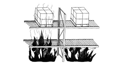 Shelving Boxes Flames Rack